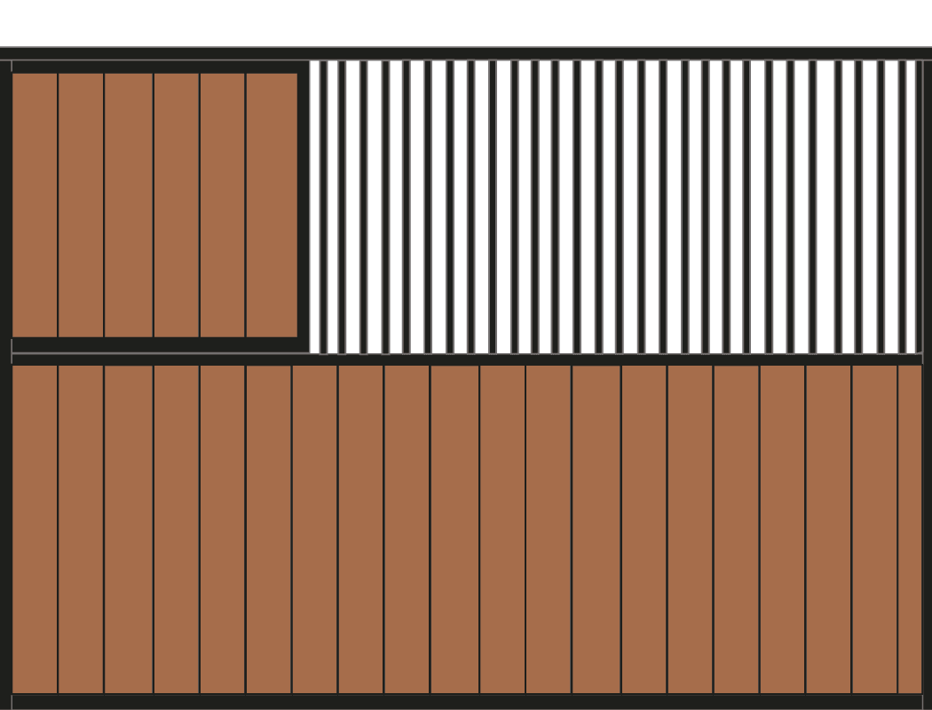 Zijwand 1 meter dicht